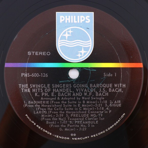 The Swingle Singers – Going Baroque - 1964 12" Vinyl LP Record PHS 600-126 - Picture 7 of 12